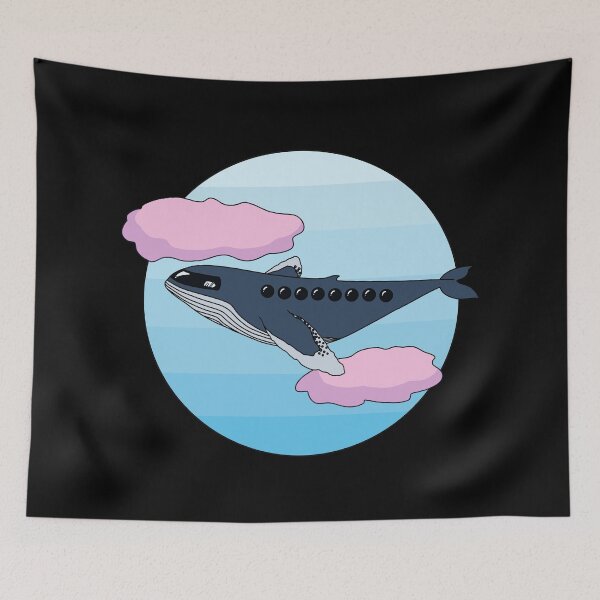 Item preview, Whimsical Sky Whale Plane designed and sold by BundaBear.
