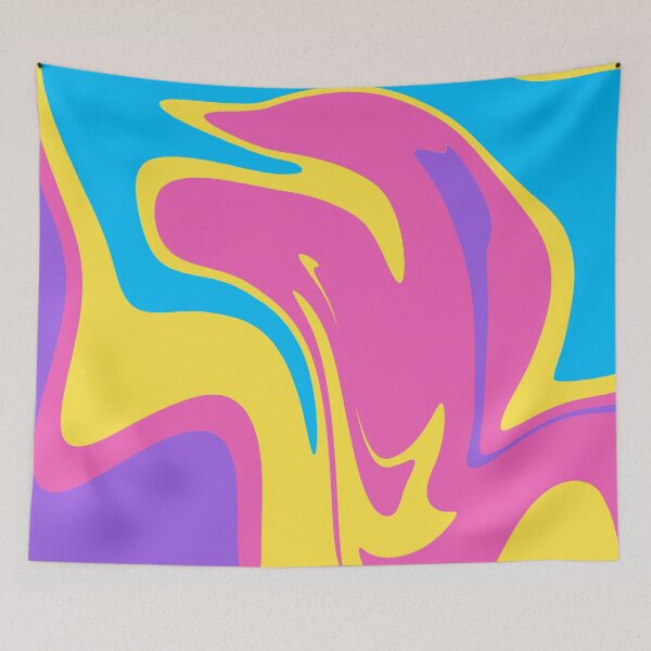 Item preview, Abstract Funky Multicolored Waves Liquid Marble  designed and sold by NECHSTORE.