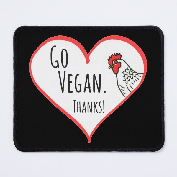 Item preview, GO VEGAN. THANKS! HEN IN HEART designed and sold by Susan Prolman.