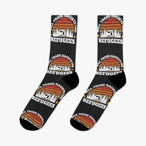 Item preview, Will trade racists for refugees (Camping RV Sunset) designed and sold by UnboundFull.