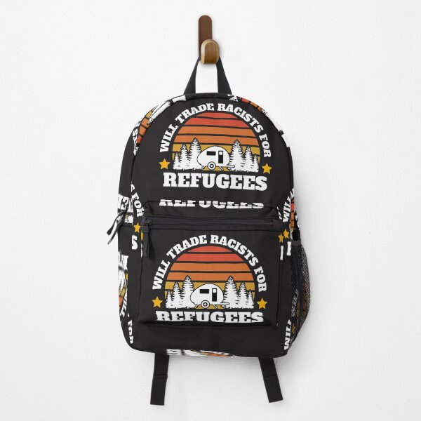 Item preview, Will trade racists for refugees (Camping RV Sunset) designed and sold by UnboundFull.
