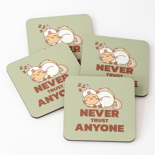 Item preview, Never trust anyone - cat sleeps unicorn - never trust anyone designed and sold by emm-j.