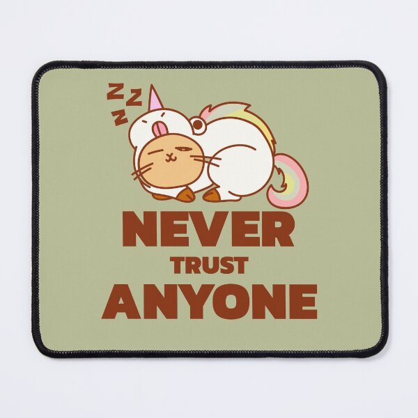 Item preview, Never trust anyone - cat sleeps unicorn - never trust anyone designed and sold by emm-j.