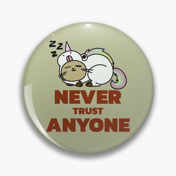 Item preview, Never trust anyone - cat sleeps unicorn - never trust anyone designed and sold by emm-j.