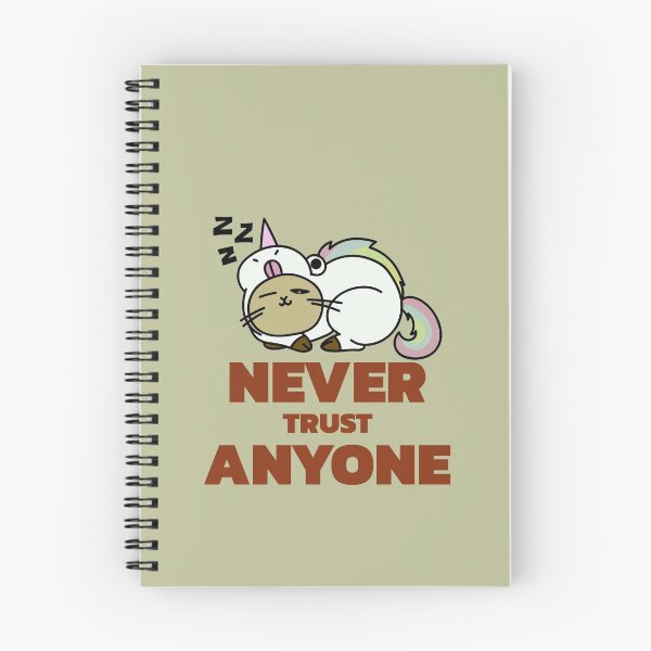 Item preview, Never trust anyone - cat sleeps unicorn - never trust anyone designed and sold by emm-j.