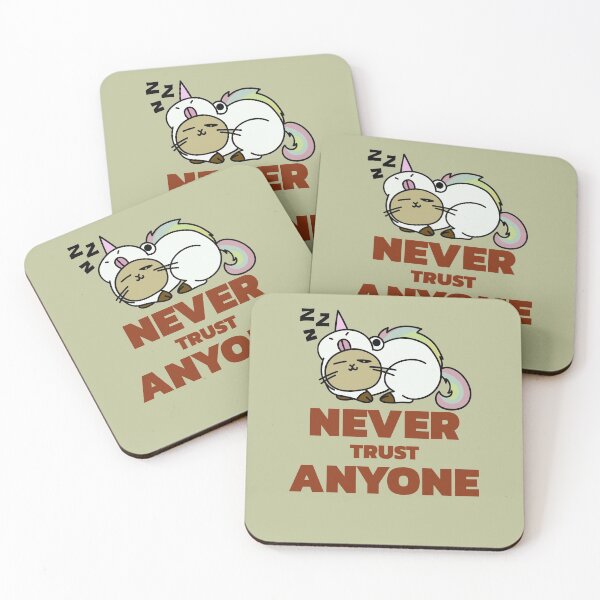 Item preview, Never trust anyone - cat sleeps unicorn - never trust anyone designed and sold by emm-j.