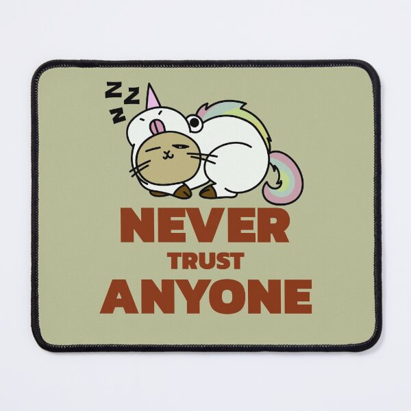 Item preview, Never trust anyone - cat sleeps unicorn - never trust anyone designed and sold by emm-j.