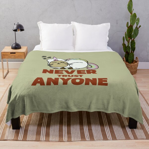 Item preview, Never trust anyone - cat sleeps unicorn - never trust anyone designed and sold by emm-j.