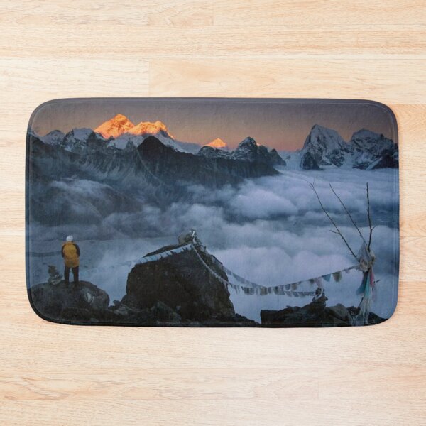 Item preview, Mountaineer Enjoying The View Of Mt Everest And The Himalayan Mountains At Sunset From Gokyo Ri designed and sold by RiverenAshley.