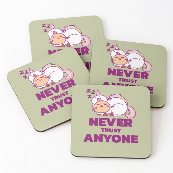Item preview, Never trust anyone - cat sleeps unicorn - never trust anyone designed and sold by emm-j.