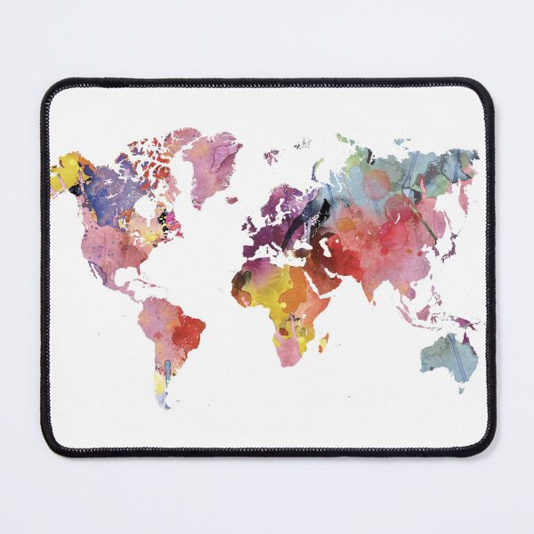 Item preview, Watercolor world map - rainbow designed and sold by SouthPrints.