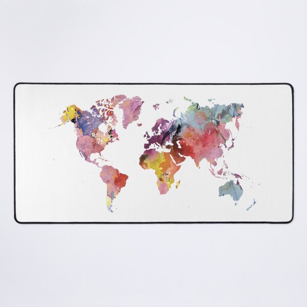 Item preview, Watercolor world map - rainbow designed and sold by SouthPrints.