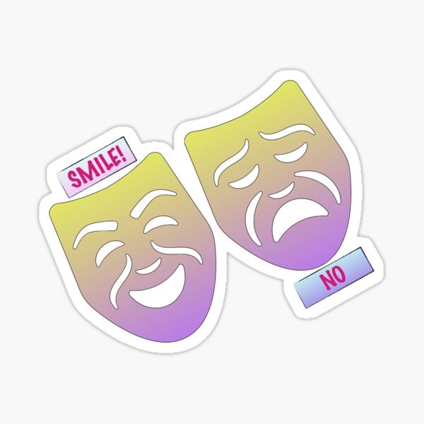Happy/Sad Faces  Sticker