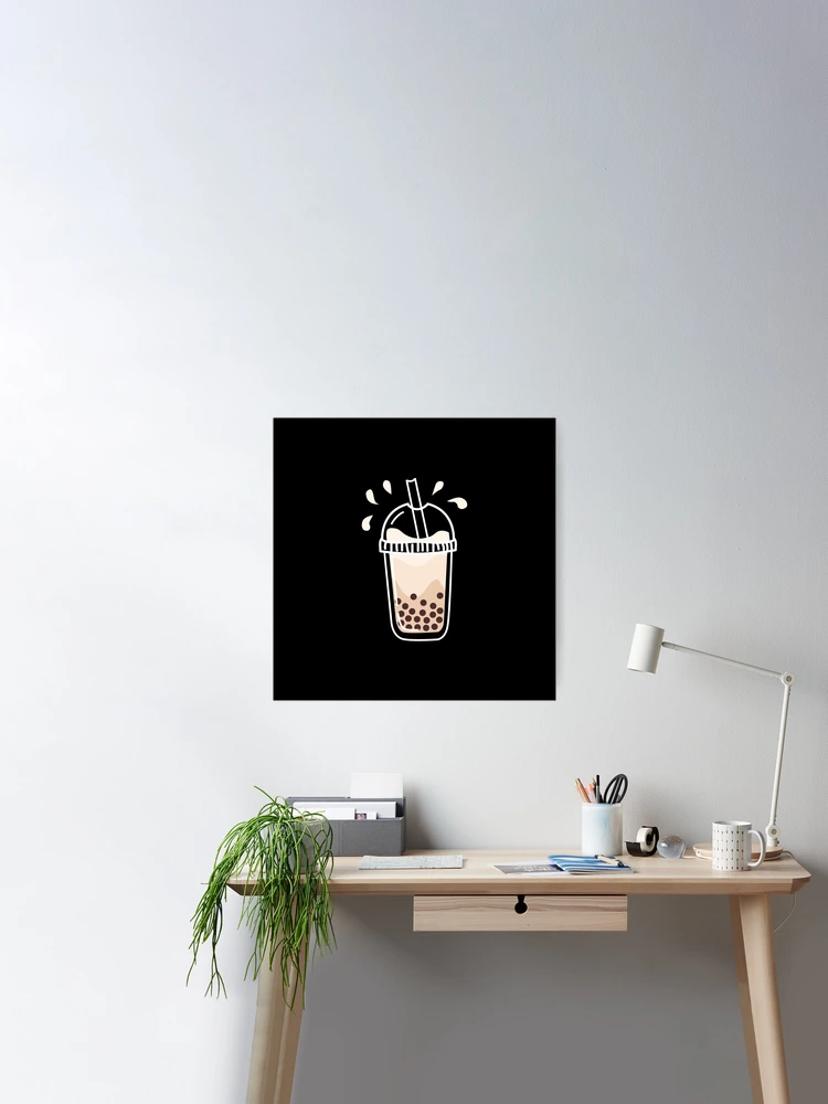 Boba Milk Tea in a cup! Poster for Sale by G-Emanuel