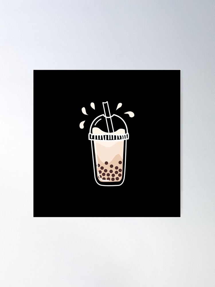 Boba milk tea with glasses Poster for Sale by c4k5llc