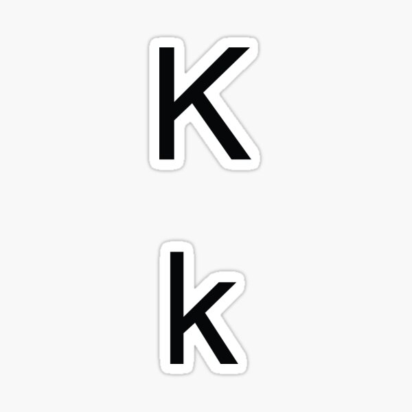 "Letter K initial design in small and capital letter" Sticker for Sale ...