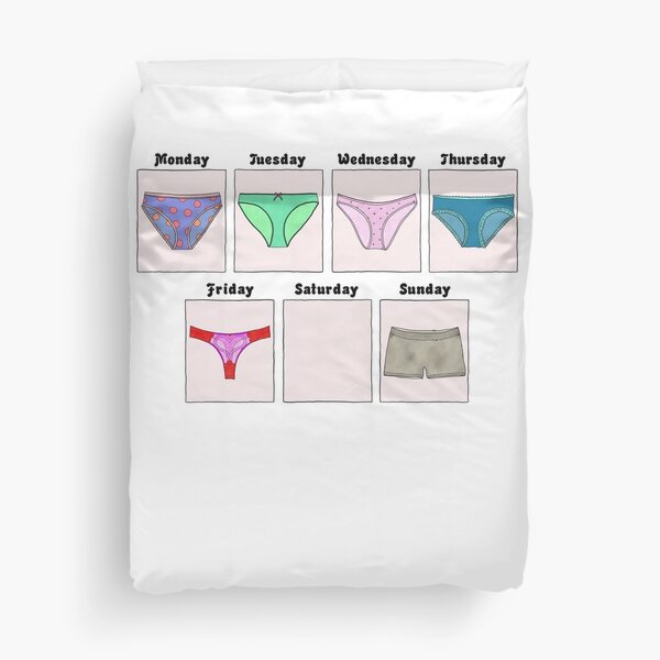 Date Night - His vs Hers Underwear Duvet Cover for Sale by