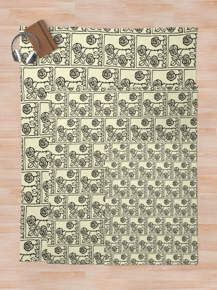 Thumbnail 5 of 6, Throw Blanket, Arthur Rackham- Roses designed and sold by Dreamflight.