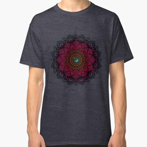 Colourful Mandala with Turquoise Stone Classic T-Shirt