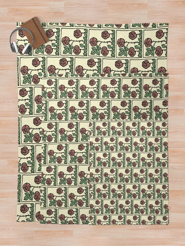Thumbnail 5 of 6, Throw Blanket, Arthur Rackham- Roses designed and sold by Dreamflight.