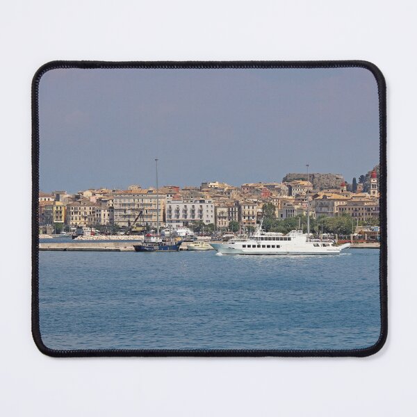 Item preview, Port and old fortress Corfu town Greece designed and sold by goceris.