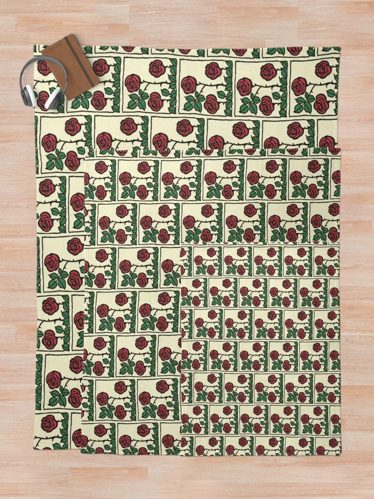 Thumbnail 5 of 6, Throw Blanket, Arthur Rackham- Roses designed and sold by Dreamflight.