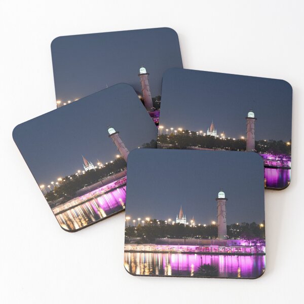 Item preview, lighthouse on Danube island by night in Vienna designed and sold by goceris.