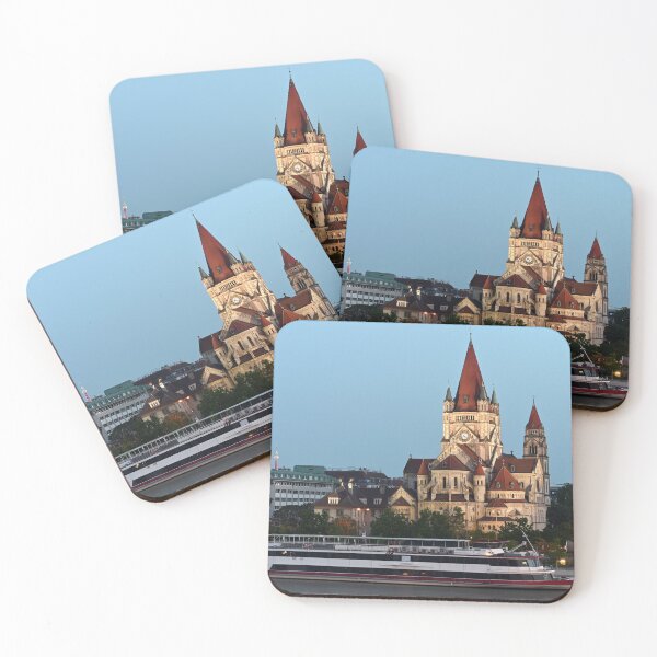 Item preview, Saint Francis of Assisi Church by night in Vienna Austria designed and sold by goceris.