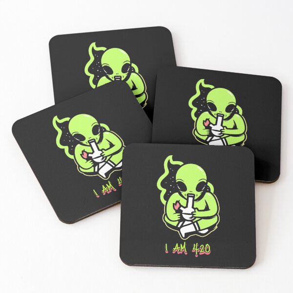 Item preview, I AM 420 Alien (Black) designed and sold by HigherMartians.