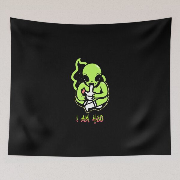 Item preview, I AM 420 Alien (Black) designed and sold by HigherMartians.