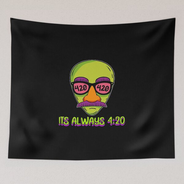 Item preview, Its Always 420 Alien (Black) designed and sold by HigherMartians.