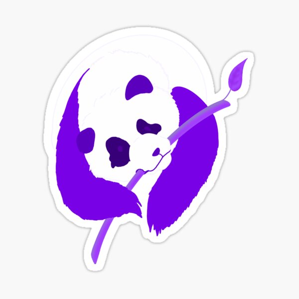 Vista previa del artículo con la obra «Panda morado», diseñado y vendido por MeowMeowsShop.
