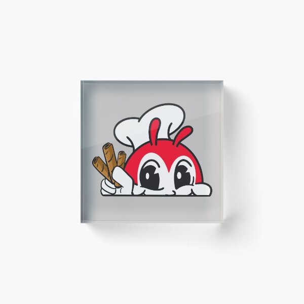 Item preview, JOLLIBEE PEEKING CUTE LUMPIA PINOY STICKER designed and sold by aydapadi.