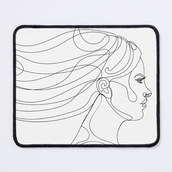Item preview, Girl portrait in profile lineart designed and sold by AnnArtshock.