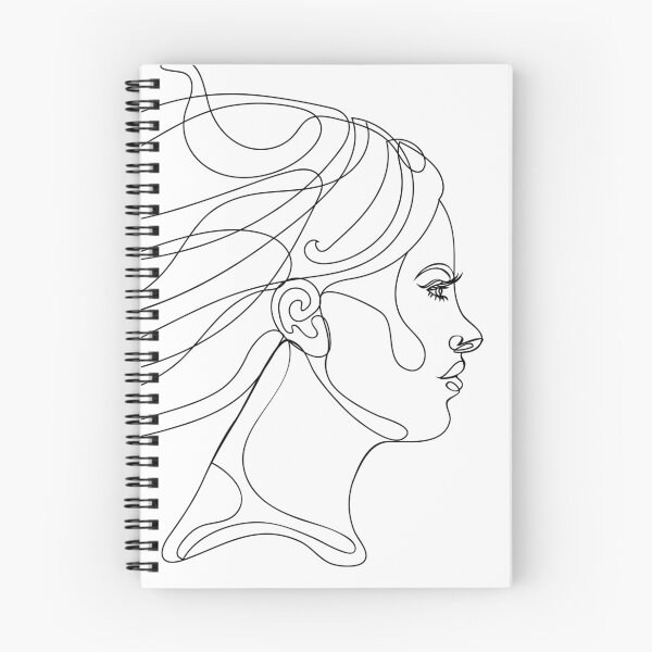 Item preview, Girl portrait in profile lineart designed and sold by AnnArtshock.