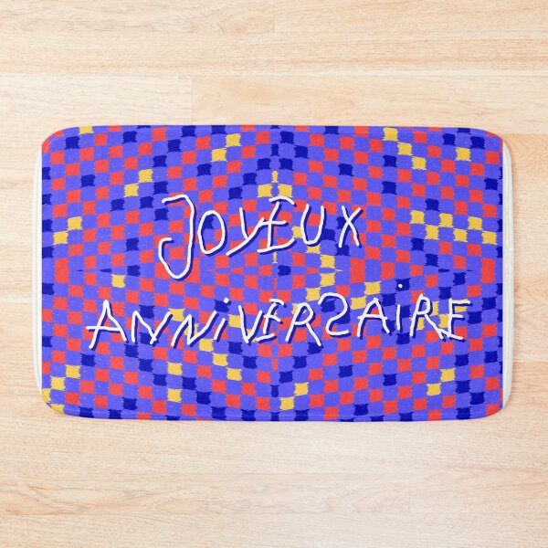 Item preview, happy birthday checkered blue red yellow designed and sold by MentaLee.