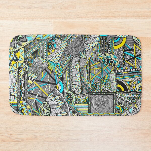 Item preview, Organised Chaos Yellow and Blue Abstract City Design designed and sold by Organised  Chaos.