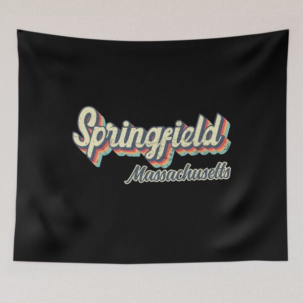 Item preview, Springfield city Massachusetts Retro Vintage 70s rainbow designed and sold by Teelogic.