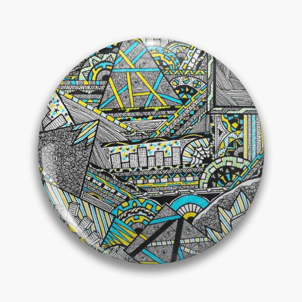 Item preview, Organised Chaos Yellow and Blue Abstract City Design designed and sold by Organised  Chaos.
