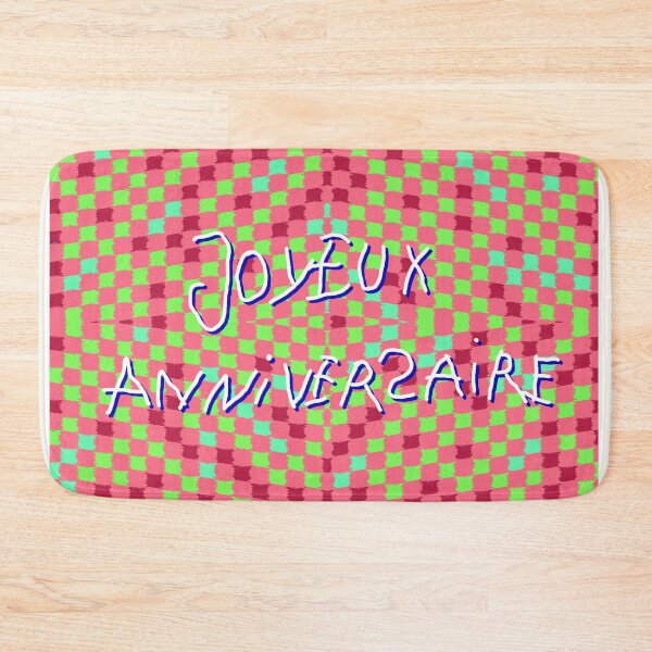 Item preview, happy birthday burgundy, turquoise, salmon checkerboard designed and sold by MentaLee.