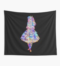 Alice In Wonderland Quote - Colorful Watercolor Wall Tapestry