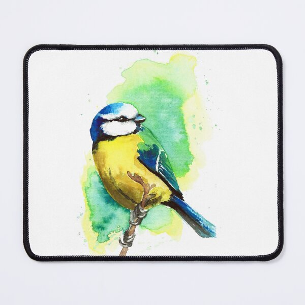 Item preview, Blue tit bird watercolor designed and sold by Egle Kristensen.
