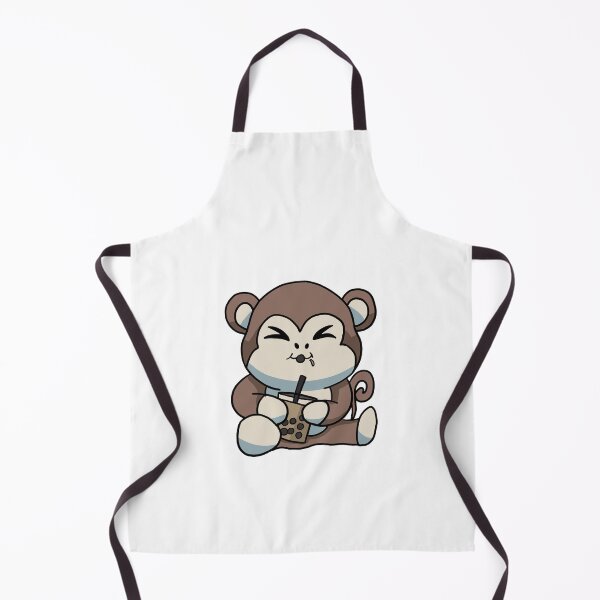 Item preview, Anime Kawaii Bubble Tea Drinking Monkey Hand Drawn designed and sold by Mesyo.