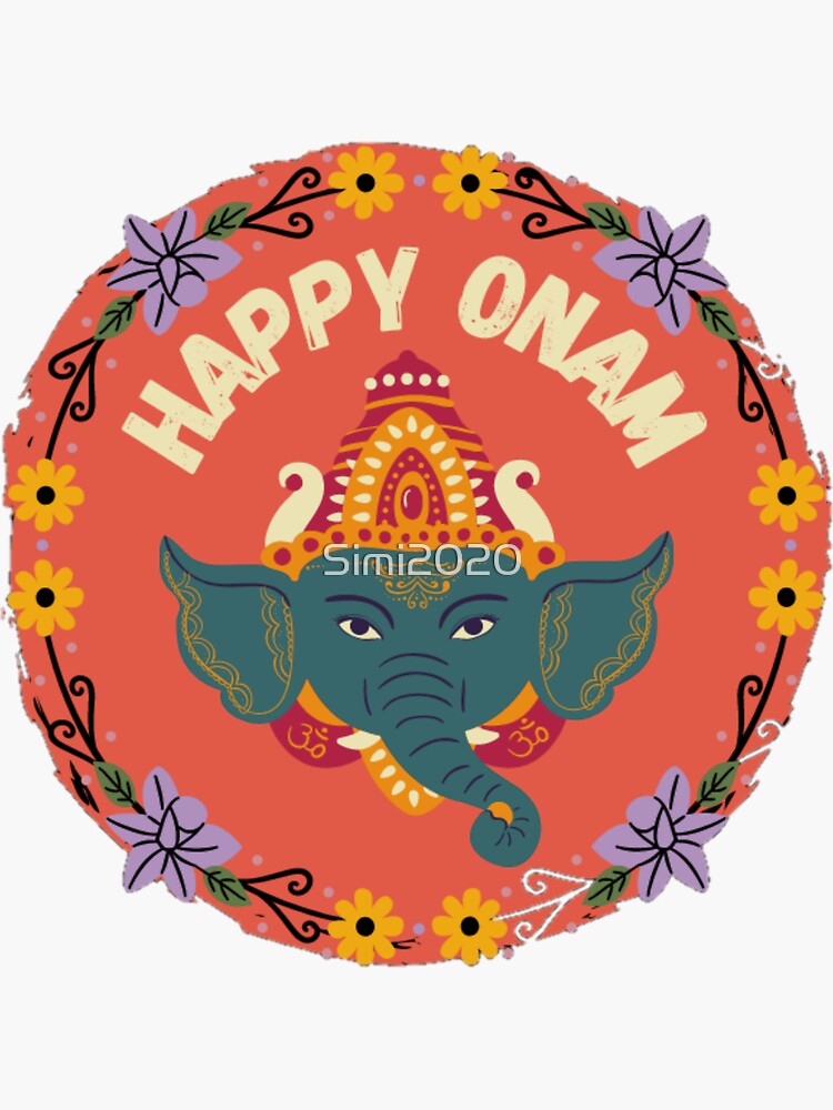 Happy Onam Sticker For Sale By Simi Redbubble