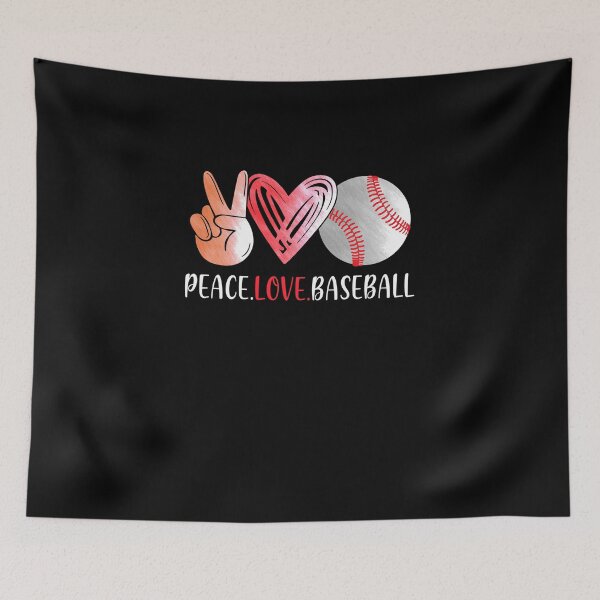Item preview, Baseball Player Girls Peace Love Baseball Women designed and sold by cadieuxart.