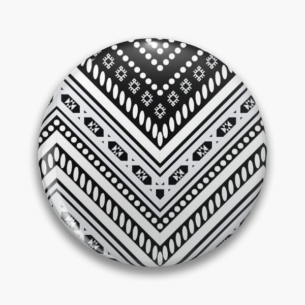 Item preview, Black & White ethnic geometric pattern designed and sold by GeomePattern.