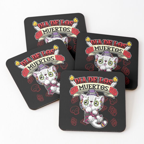 Item preview, Dia De Los Muertos Animals - Cat Kitten designed and sold by anziehend.