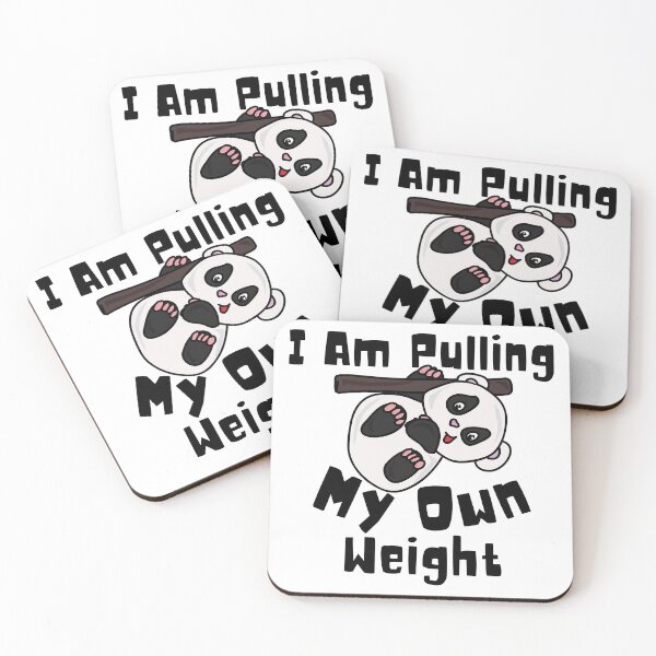 Item preview, Panda Pulling His Own Weight Funny Kawaii Panda Working Out designed and sold by Onewivnacher.