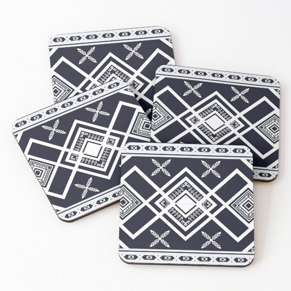 Item preview, Black & White ethnic geometric pattern designed and sold by GeomePattern.