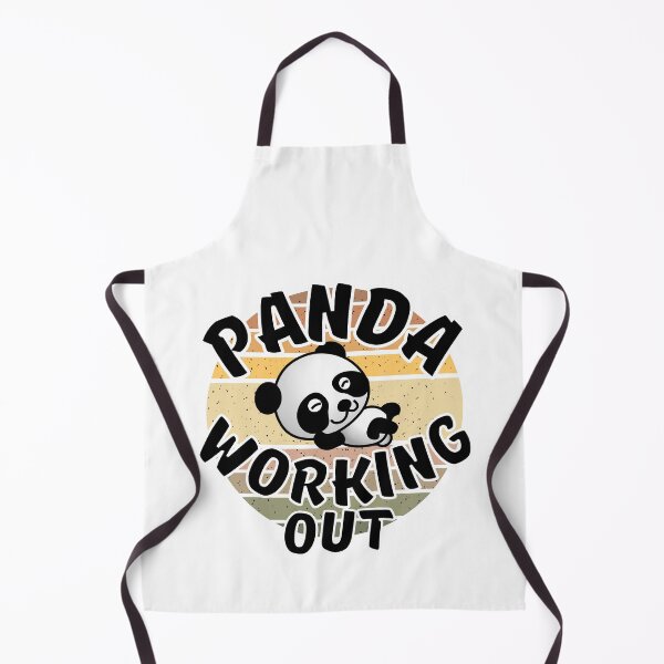 Item preview, Panda Working Out Funny Kawaii Retro Sunset Vintage Style designed and sold by Onewivnacher.